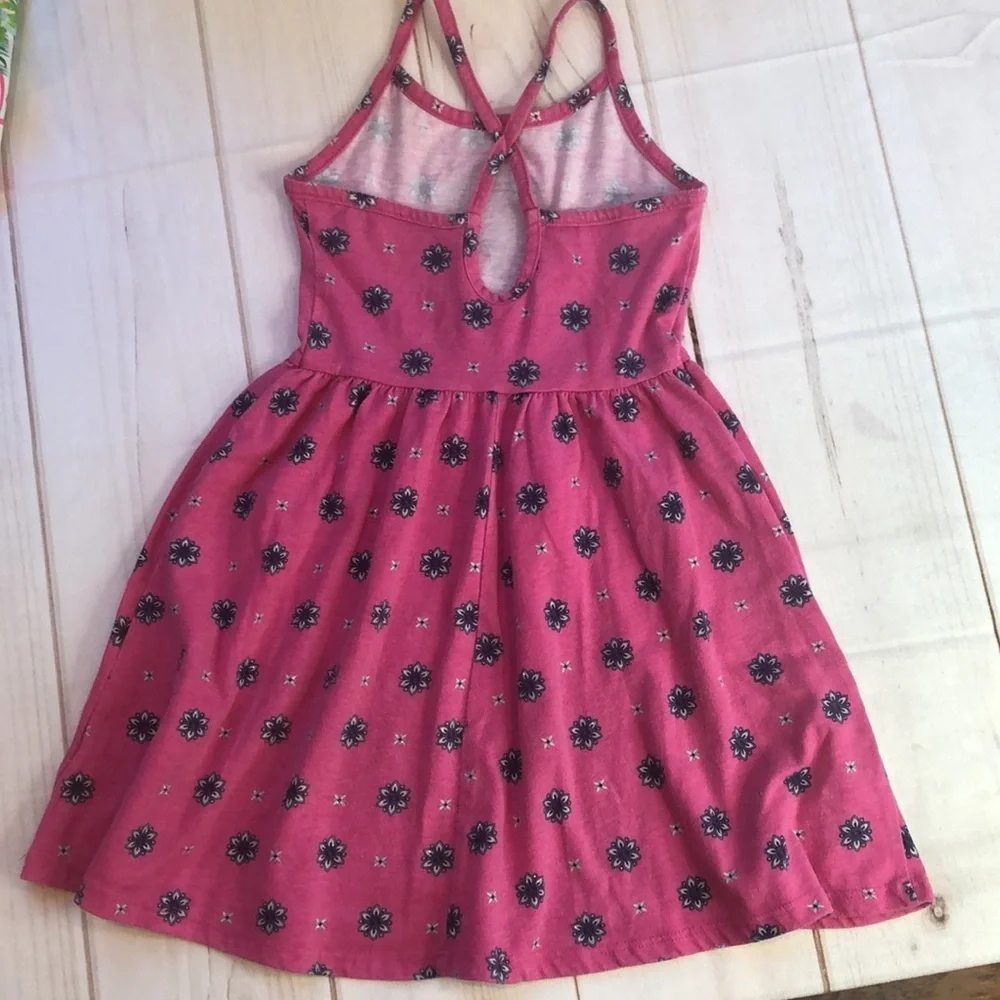 Disney Jumping Beans Summer Dress Sparkly Jasmine Pink Blue Floral Girls 4